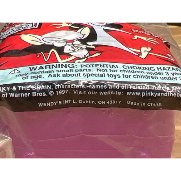 Vintages Pinky and The Brain New Unopened 1997 Brain-O-Vision Wendy's Kids Toy - Picture 3 of 5